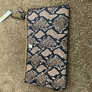 NWT kate Landry snakeskin pattern wristlet